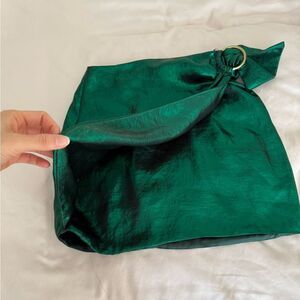 House of Harlow 1960 x Revolve Mini Skirt Emerald Green Metallic Ring Detail